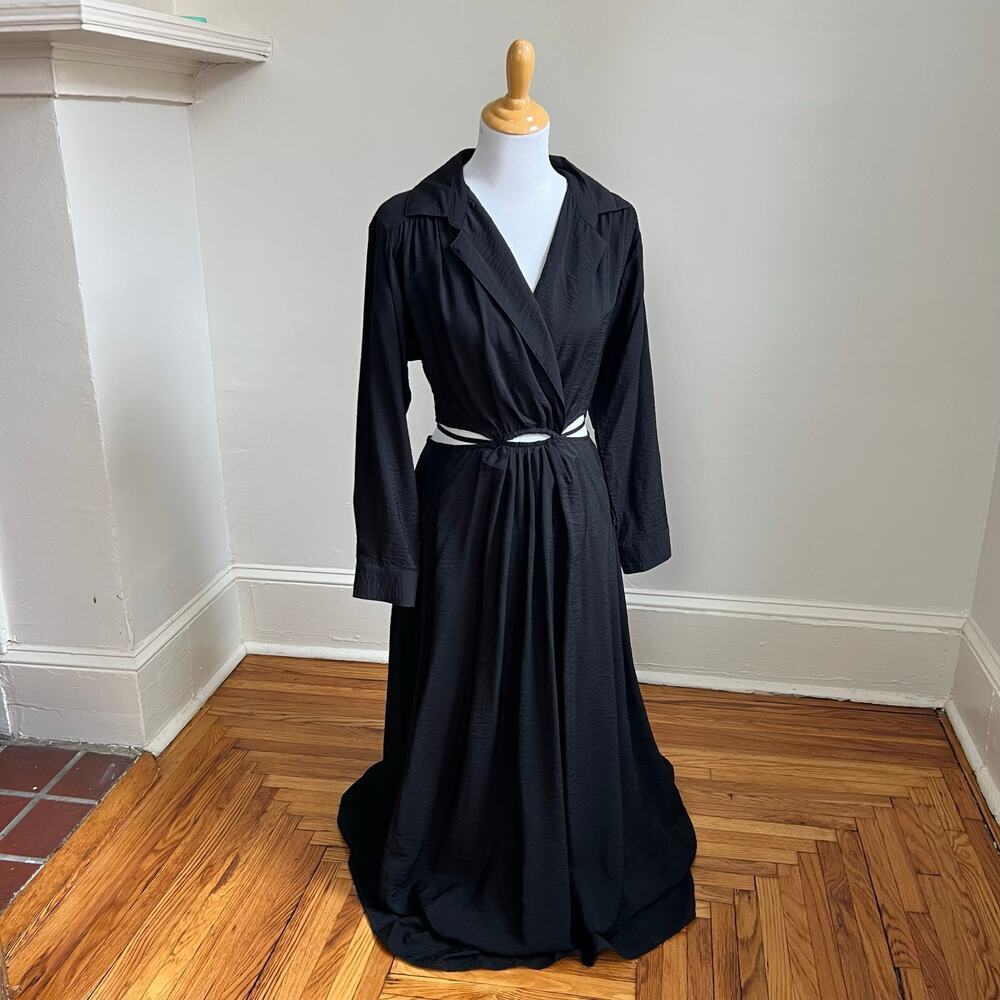 NEW Young Fabulous & Broke YFB Derby Black Cutout Maxi Dress M - Picture 5 of 13